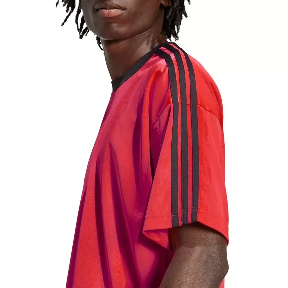 Adidas Originals Men's Size M Jacquard Jersey T Shirt Lucid Red JW5879